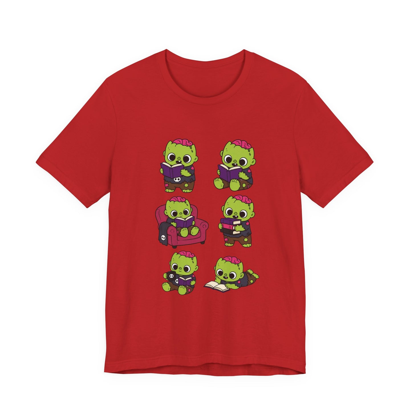 Cute Reading Zombie Tee โ Cartoon Zombie Reading Books for book lovers