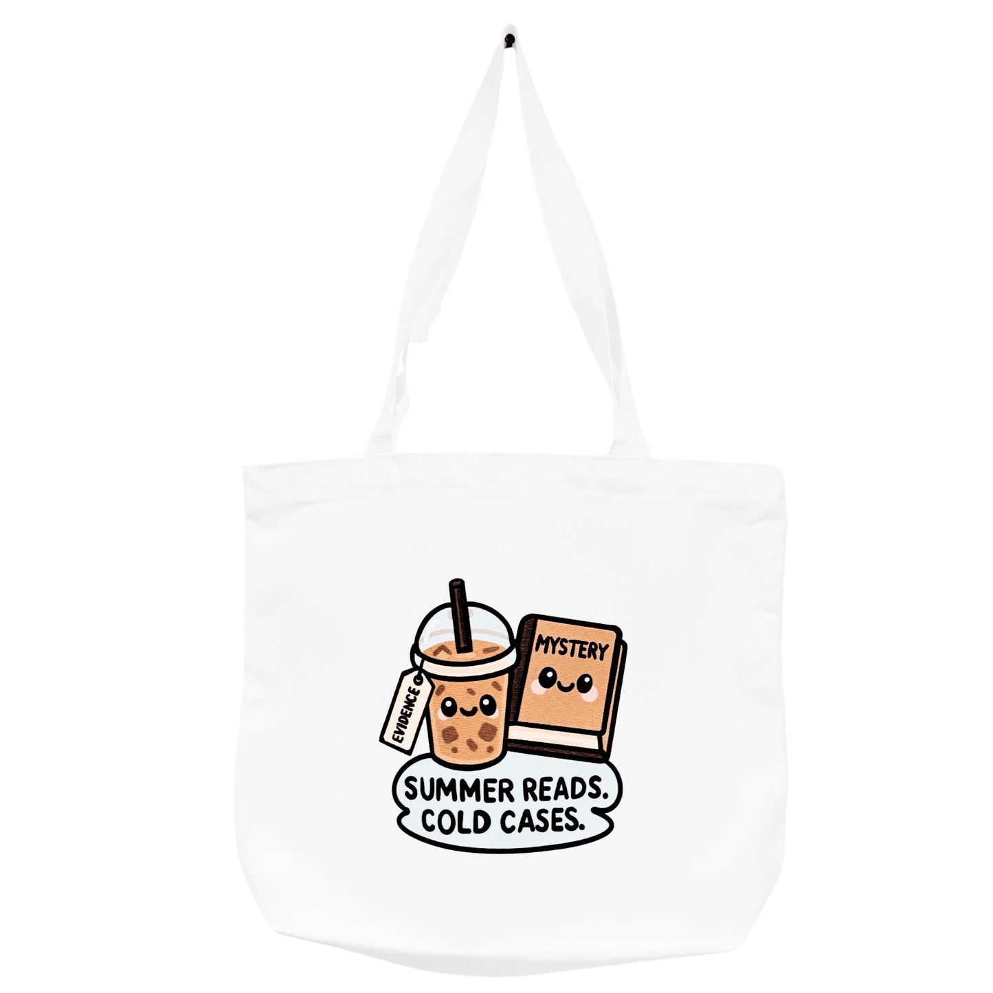 Book Lover Tote Bag – Spacious 18.5" Canvas Bag with Double-Sided Hand-Drawn Design by Author Wendy Owens
