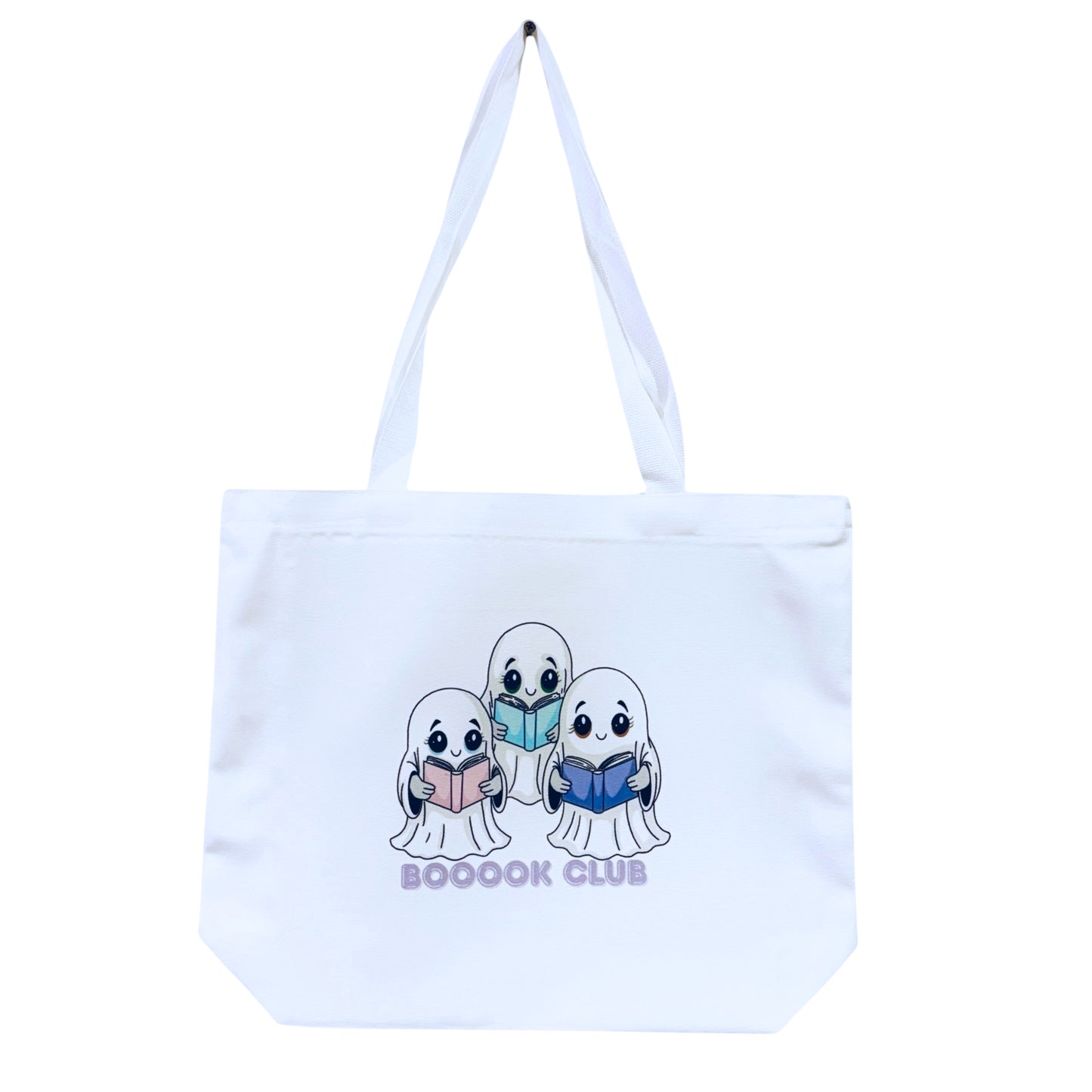 Book Lover Tote Bag – Spacious 18.5" Canvas Bag with Double-Sided Hand-Drawn Design by Author Wendy Owens