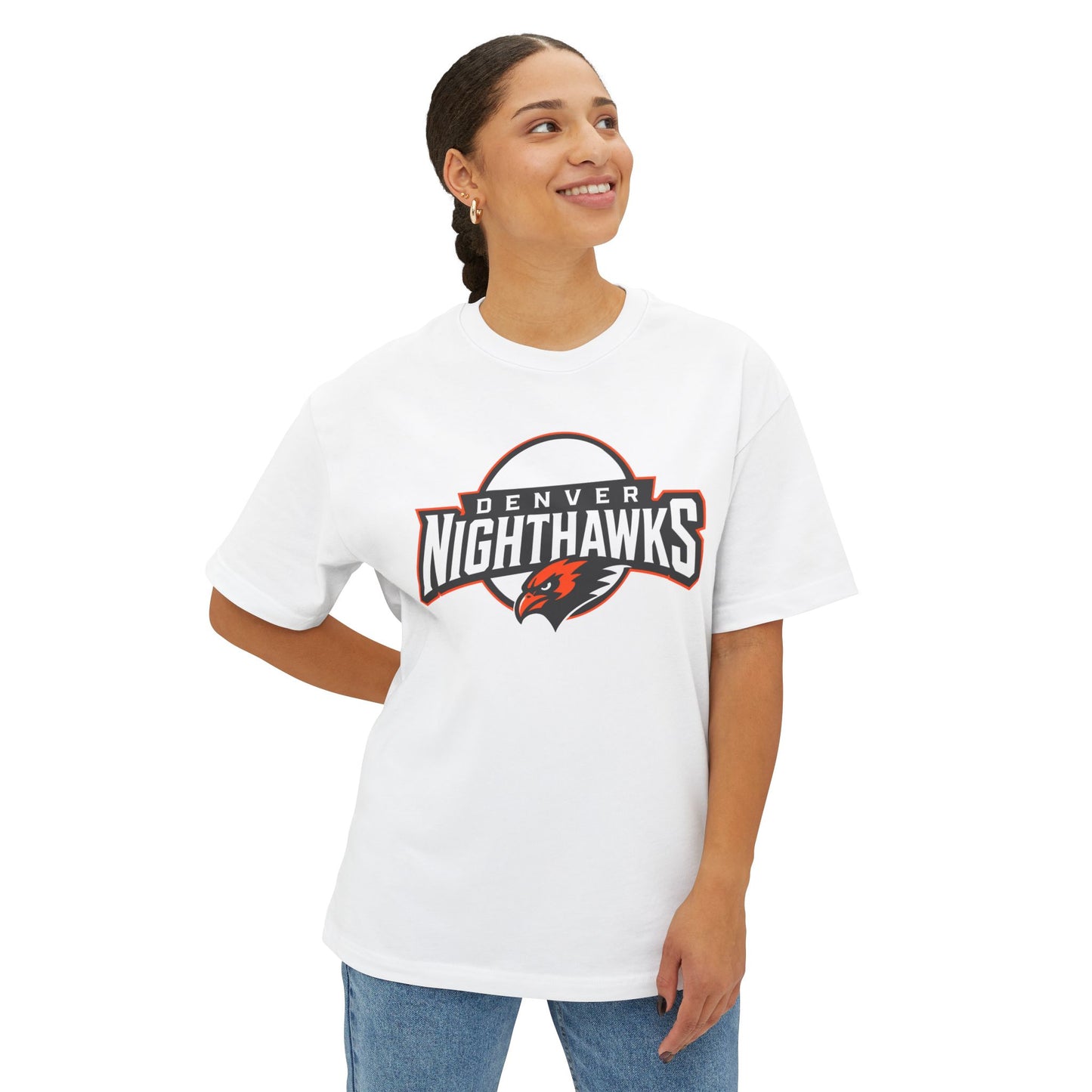 Denver Nighthawks Logo Tee — Oversized Boxy T-Shirt