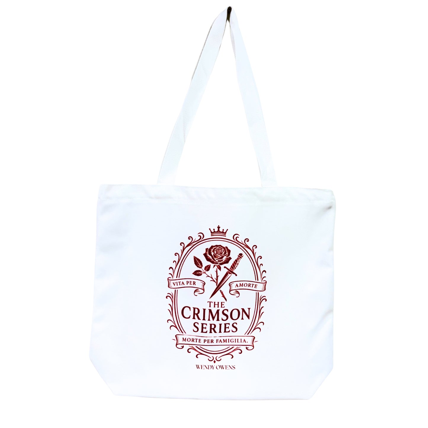 Book Lover Tote Bag – Spacious 18.5" Canvas Bag with Double-Sided Hand-Drawn Design by Author Wendy Owens