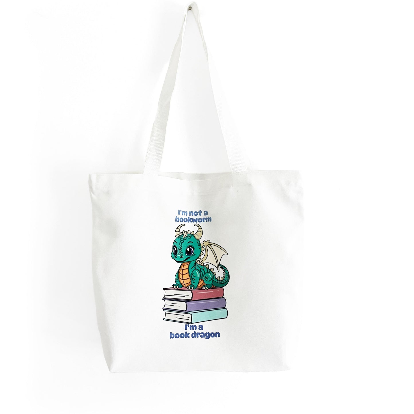 Book Lover Tote Bag – Spacious 18.5" Canvas Bag with Double-Sided Hand-Drawn Design by Author Wendy Owens