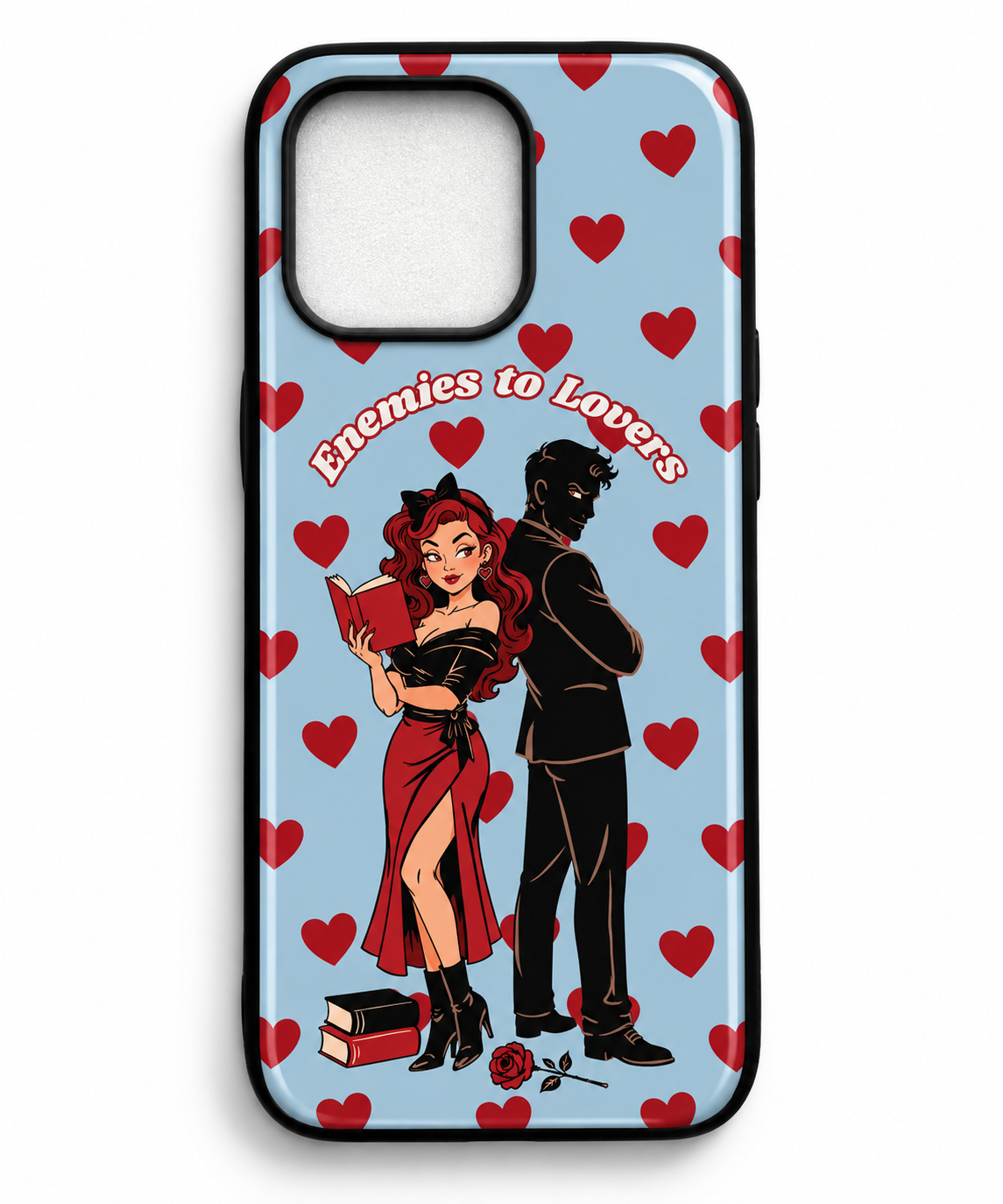 Pin Up girl Book Lover sayings Phone Case| BookTok Aesthetic | Reader Gift | Wireless Charging Compatible | Designs by Wendy Owens iPhone 13 through 17 Pro Max & Air and Samsung Galaxy and Pixel