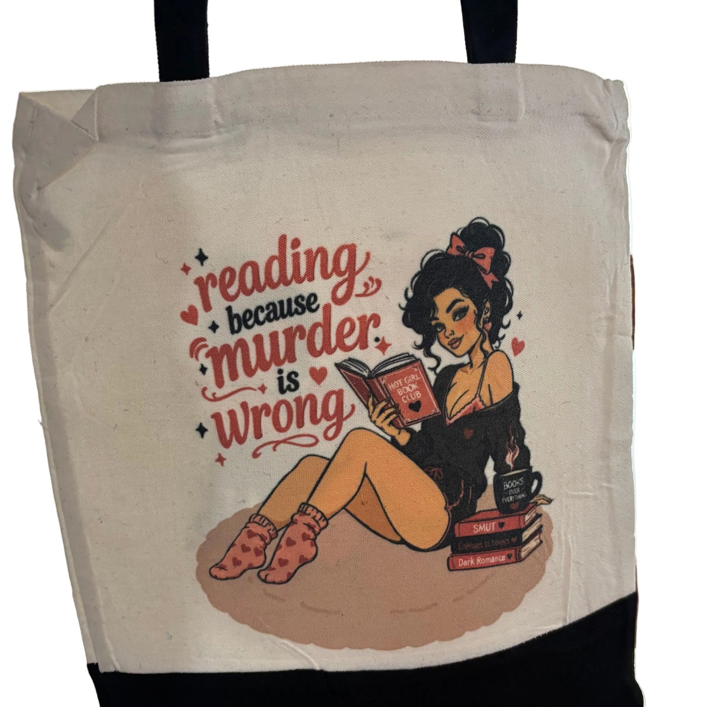 Bookish Canvas Totes - multiple options! Black bottom