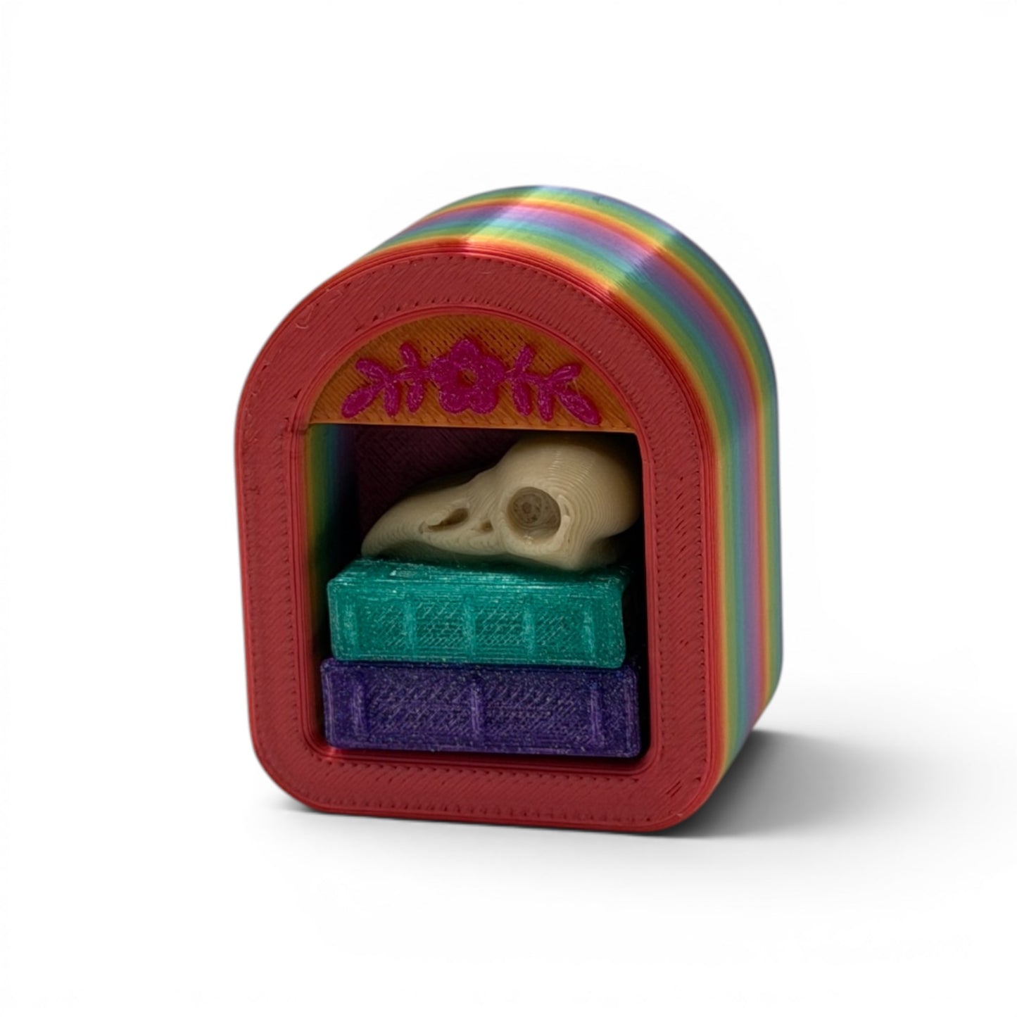 Traditional Bookcase Clicker — Mini 3D Printed Fidget Bookshelf