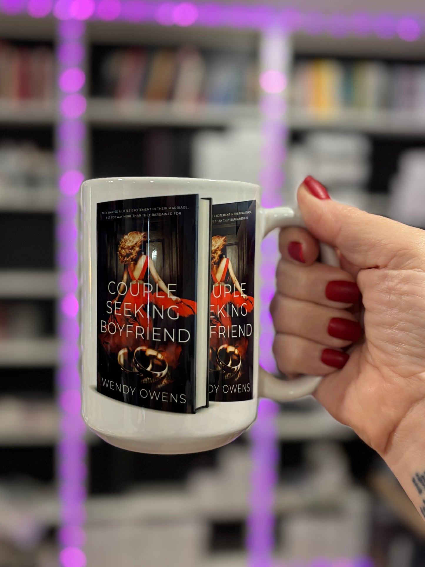 15 oz Bookish Ceramic Mugs — Original Designs by Author & Artist Wendy Owens