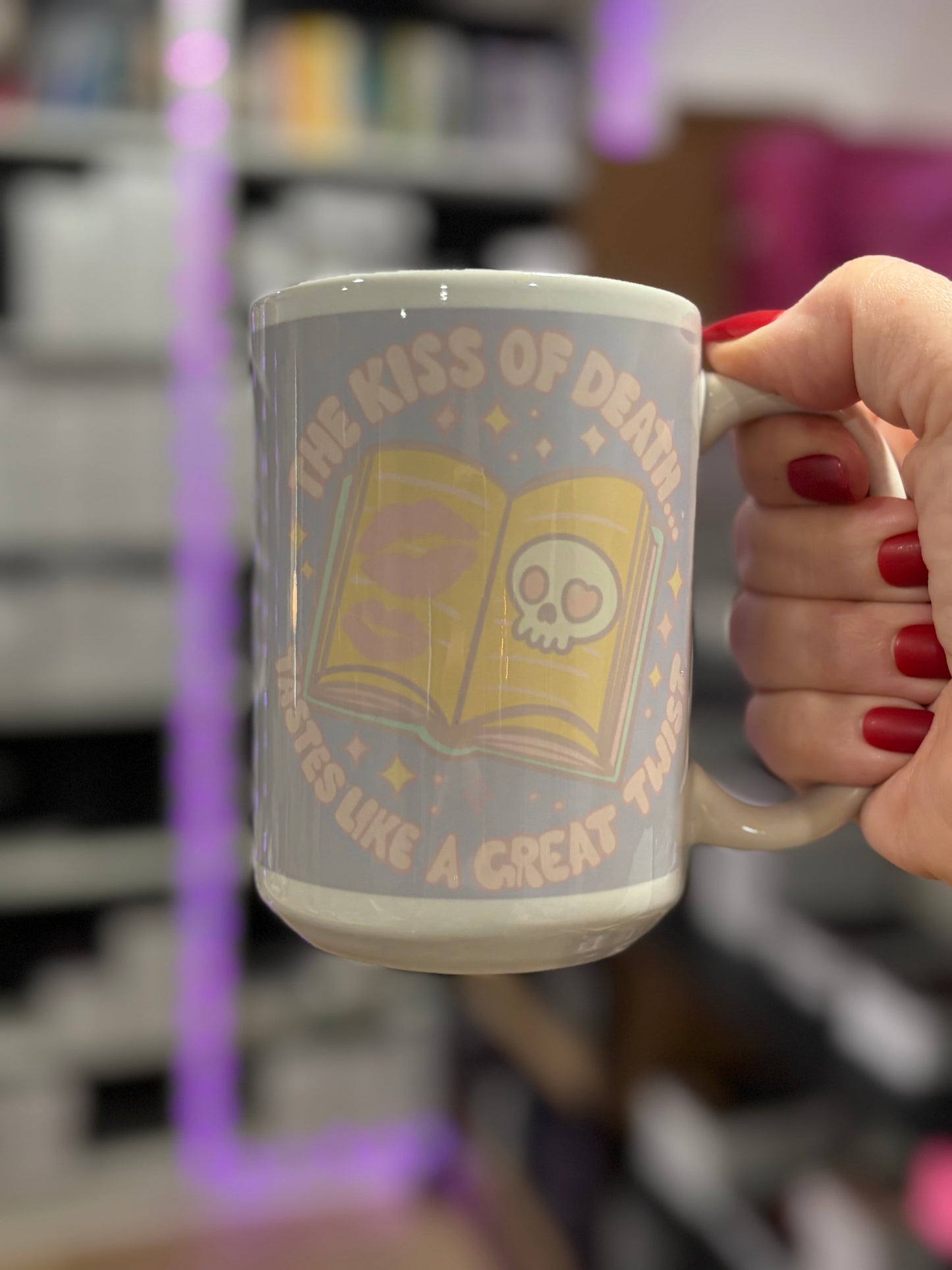 15 oz Bookish Ceramic Mugs — Original Designs by Author & Artist Wendy Owens