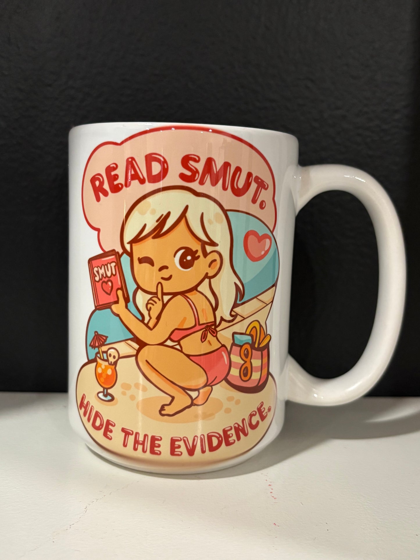 15 oz Bookish Ceramic Mugs — Original Designs by Author & Artist Wendy Owens