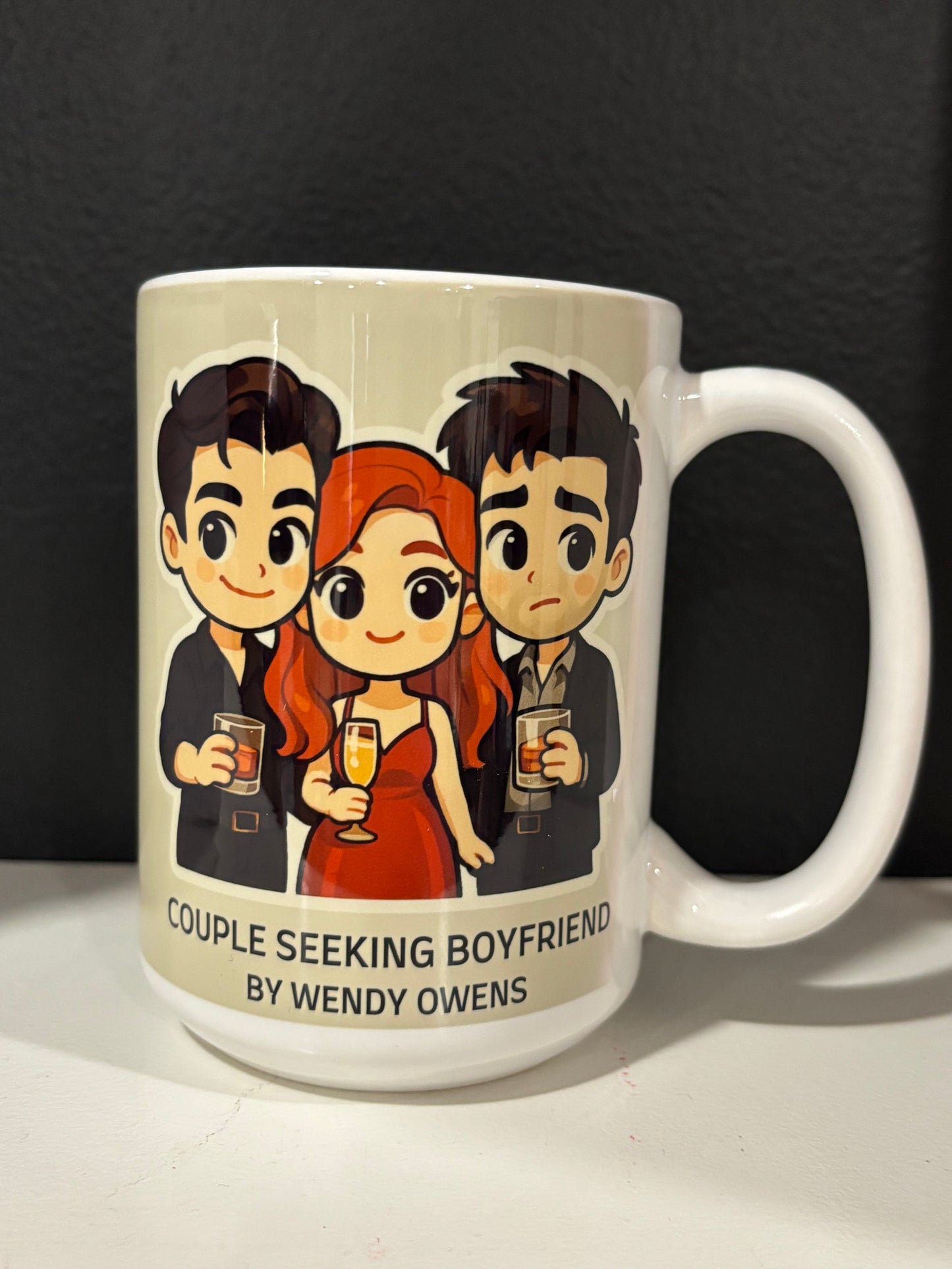 15 oz Bookish Ceramic Mugs — Original Designs by Author & Artist Wendy Owens