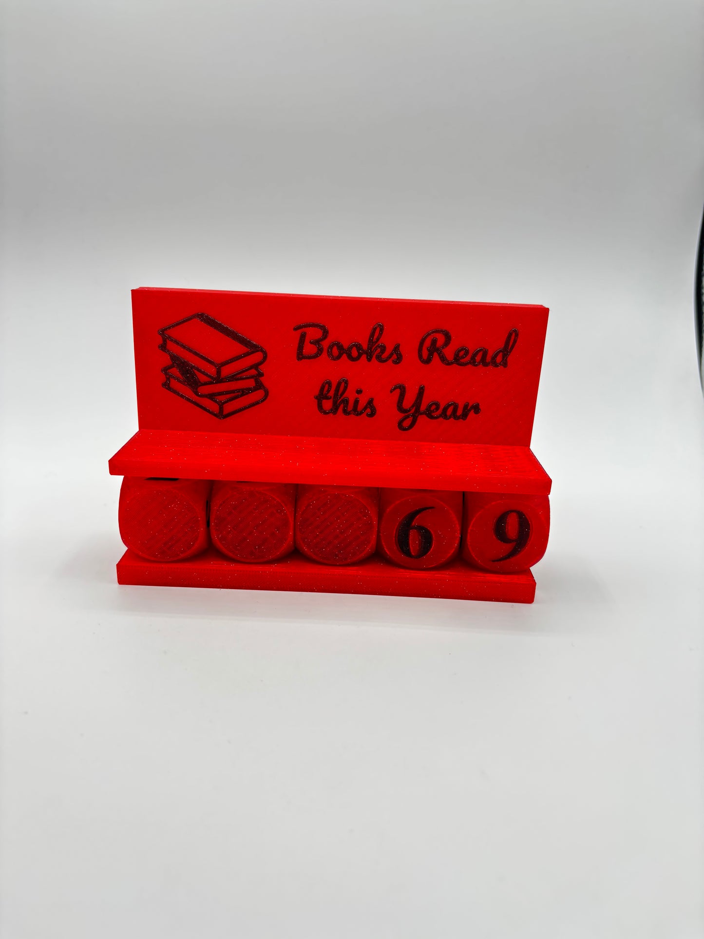 3D Printed Books Read This Year Tracker – Adjustable up to 999 Books, Multiple Colors
