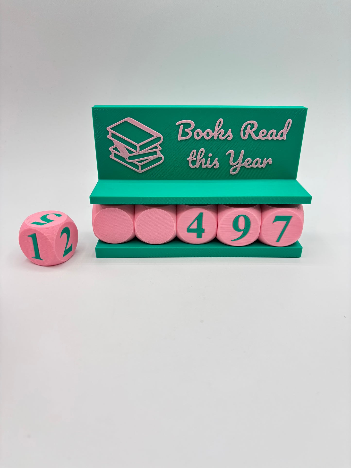 3D Printed Books Read This Year Tracker – Adjustable up to 999 Books, Multiple Colors