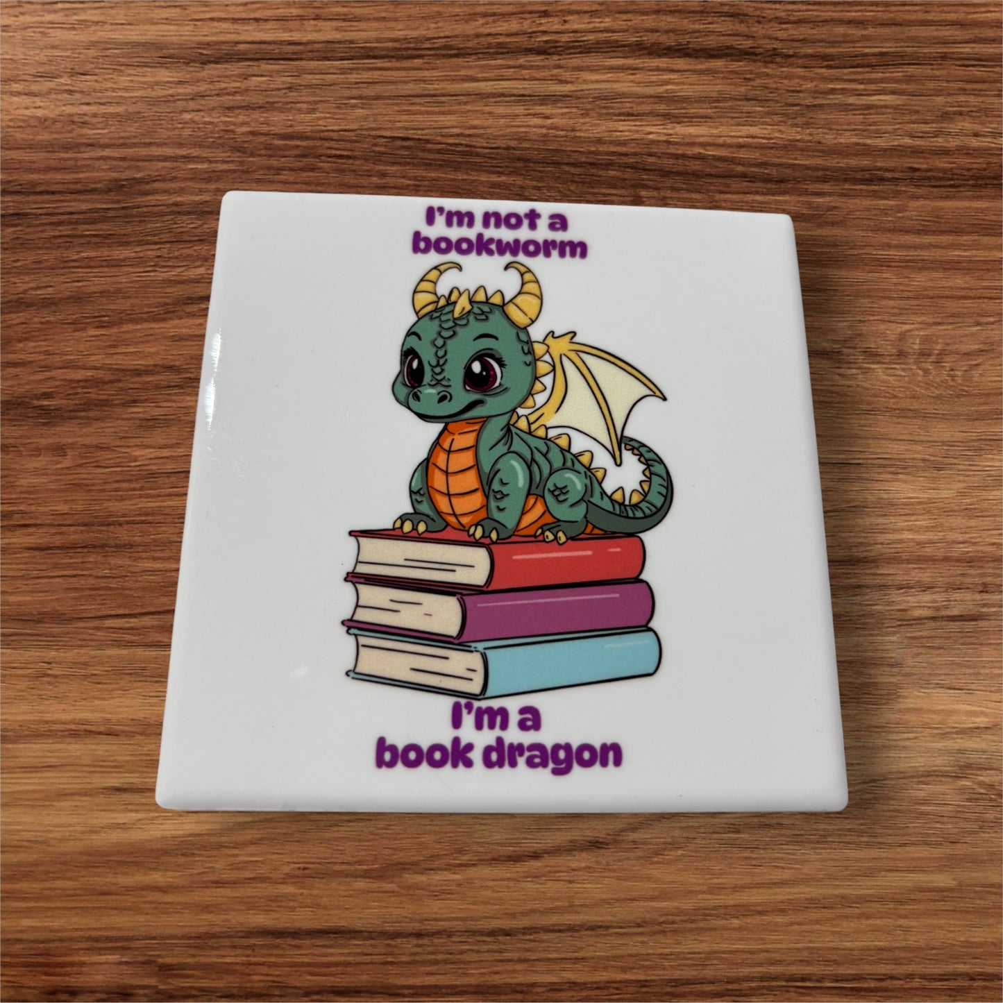 Bookish Coasters - Set of Four Ceramic Coasters / Gifts for Readers / Coasters / Literary Gifts / Book Gifts / Bookish Gifts / Teacher Gifts / Book Lover / Hostess Gift