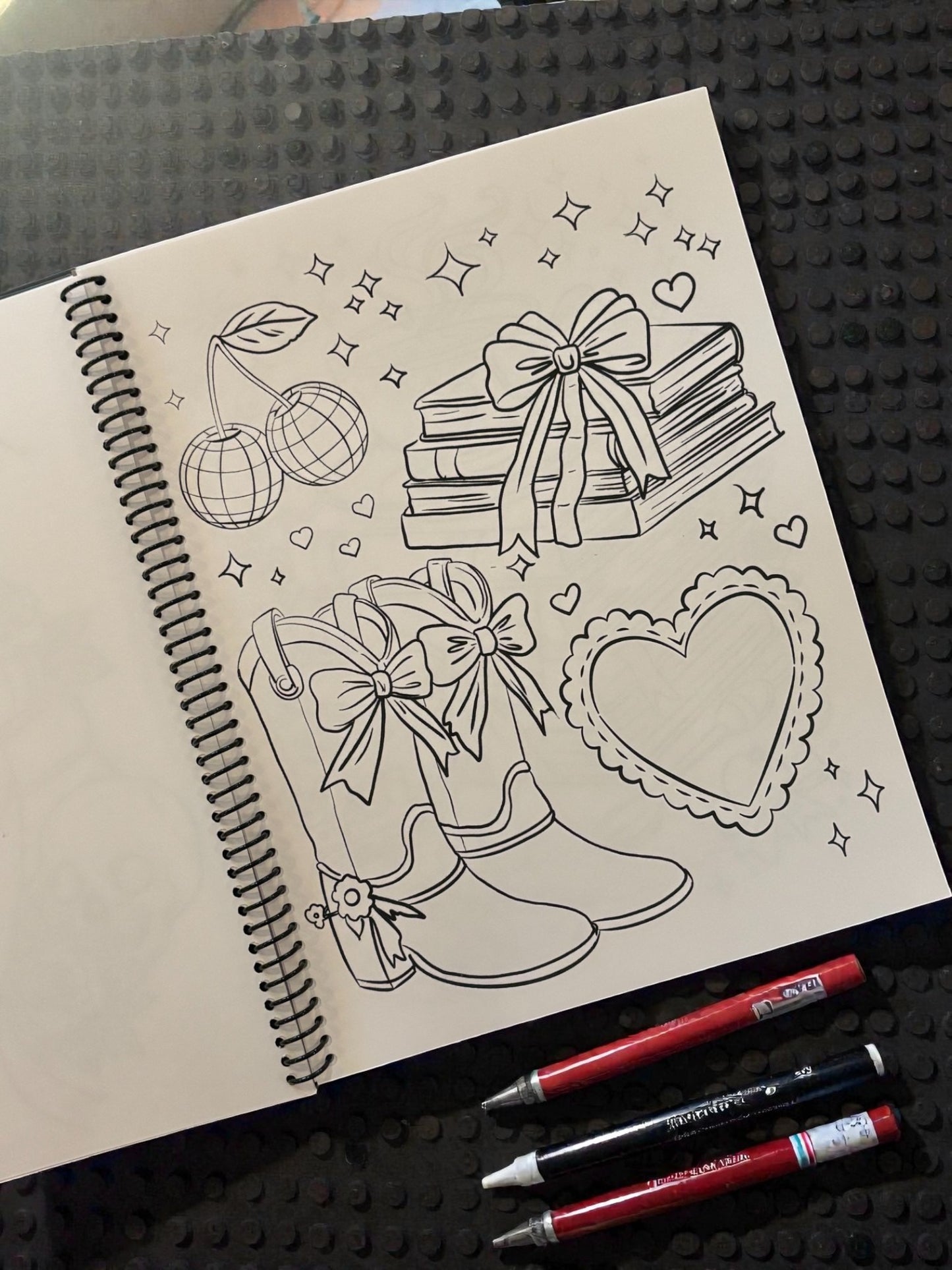 PRE-ORDER with reduced early bird pricing: In My Bookish Era Coquette Coloring Book.