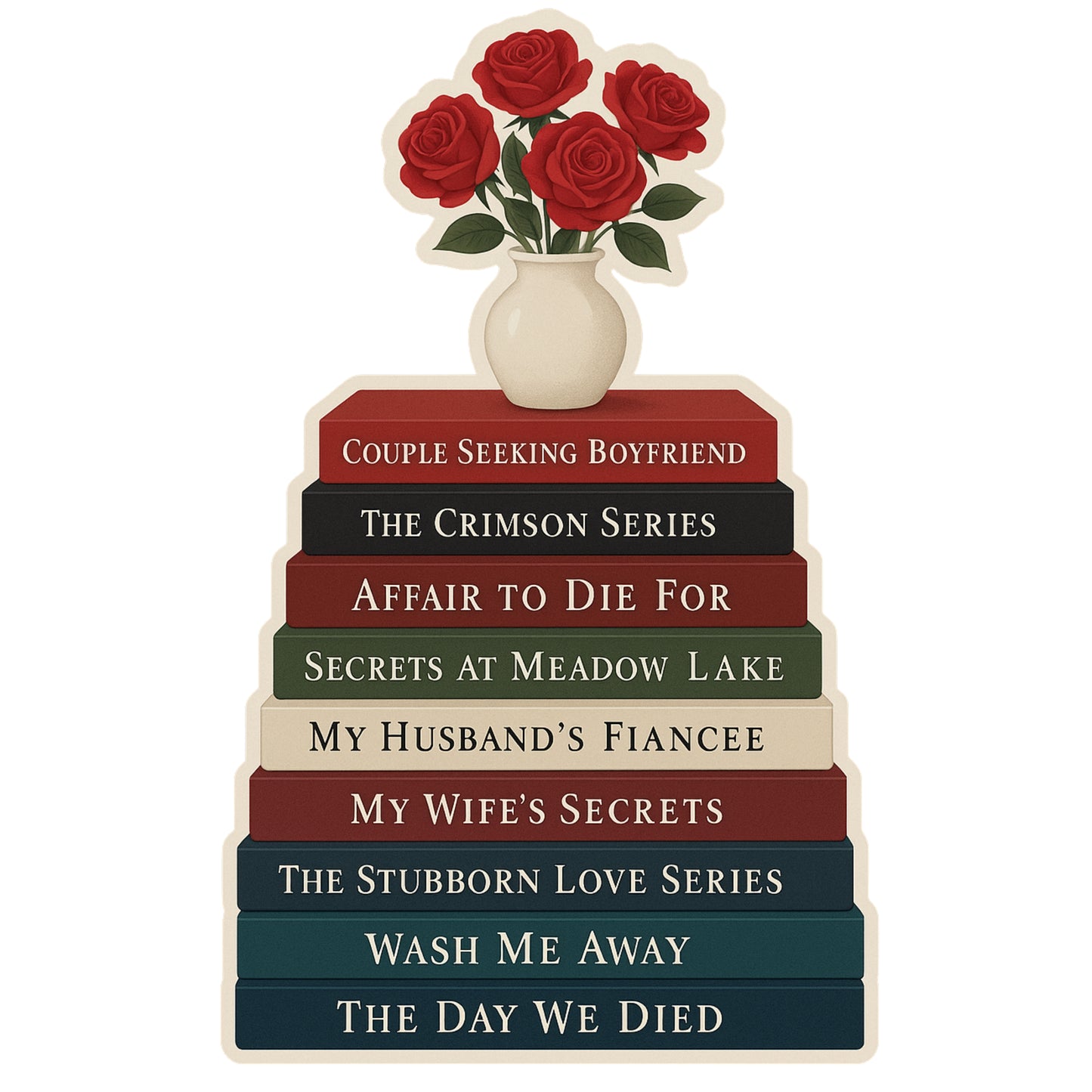 Book Lover Tote Bag – Spacious 18.5" Canvas Bag with Double-Sided Hand-Drawn Design by Author Wendy Owens