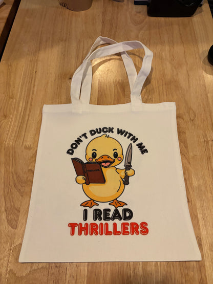 Small canvas Tote featuring double sided original print of a Wendy Owens Design