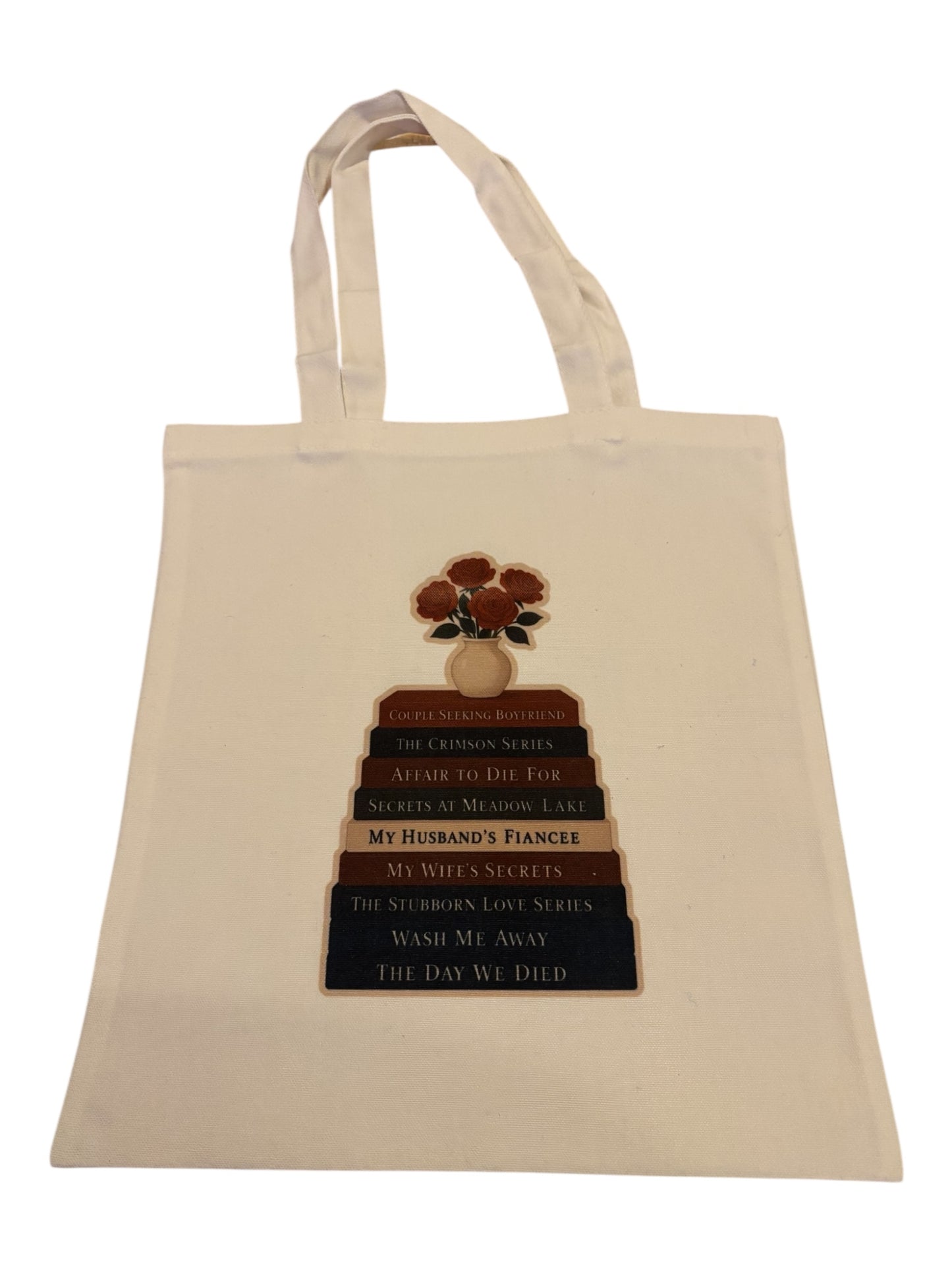 Small canvas Tote featuring double sided original print of a Wendy Owens Design