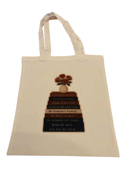 Small canvas Tote featuring double sided original print of a Wendy Owens Design