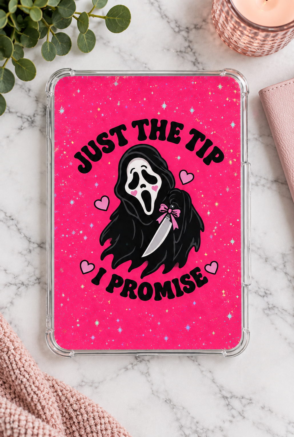 Just the Tip or Smut Slut Kindle Insert – Original Bookish Art by Wendy Owens | E-Reader Clear Case Insert | Matte or Holographic Stars