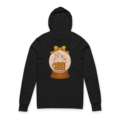 Snow Globe Bookstore  Long Sleeve Hooded Shirt