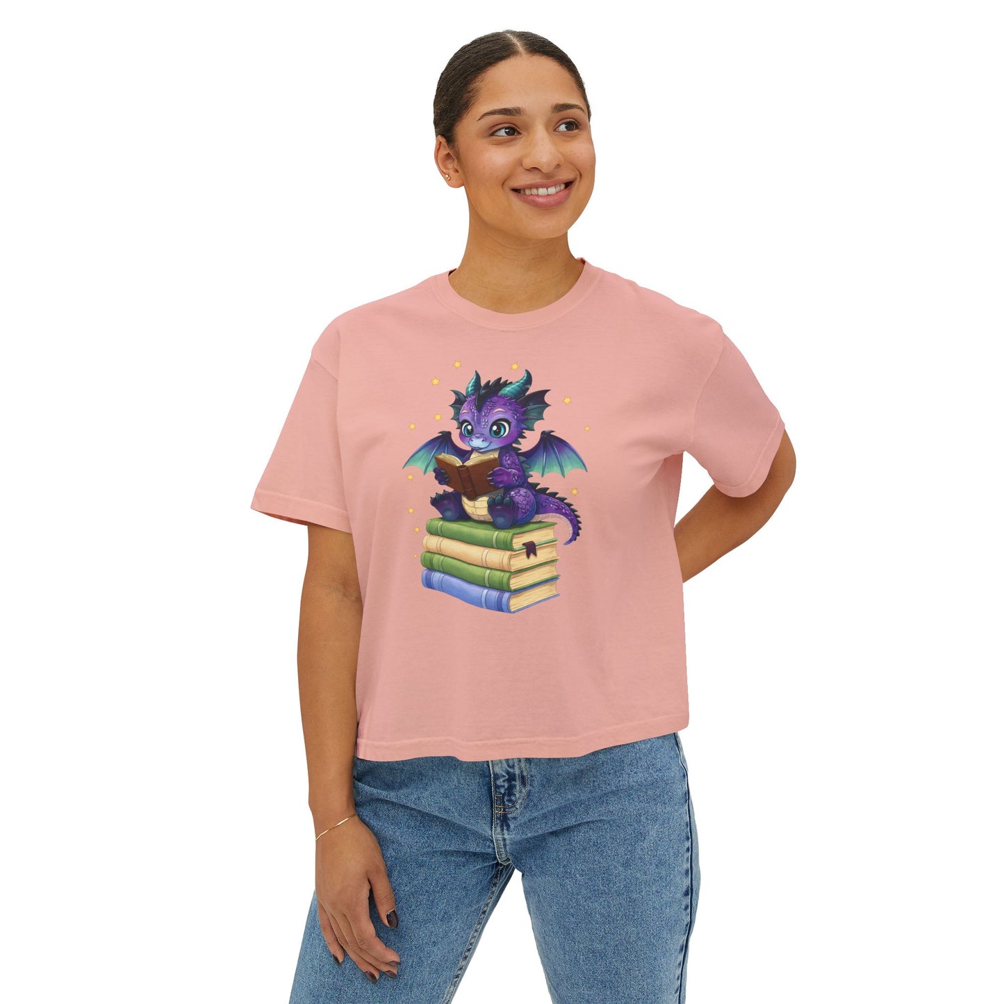 Baddie Book Dragon Boxy Tee No Refunds on Clothing No Refunds