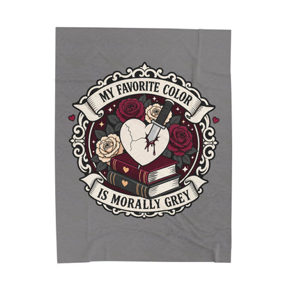 Velveteen Plush Blanket Morally Grey Blanket