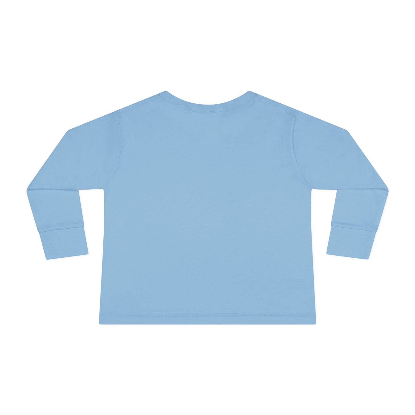 Holiday Dragon Toddler Long Sleeve Tee — Cute Blue Baby Dragon with Holly