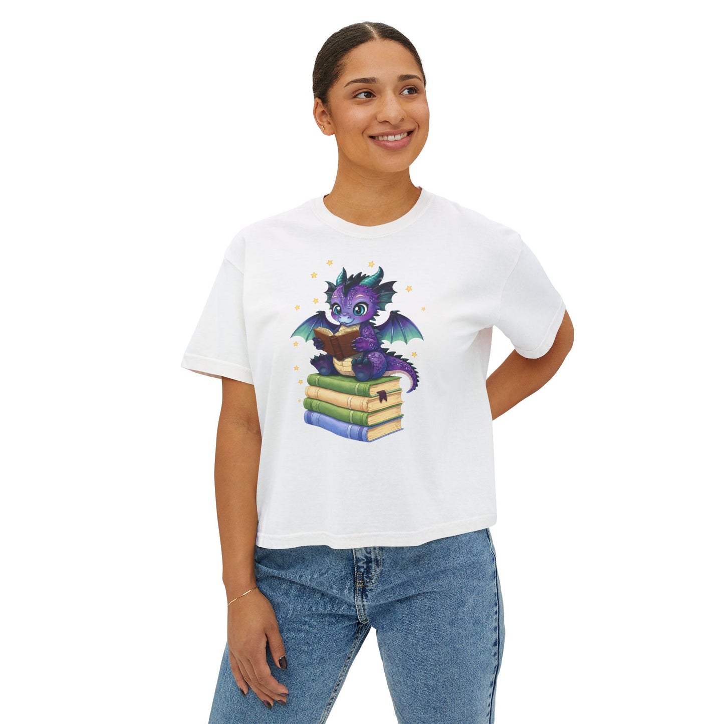 Baddie Book Dragon Boxy Tee No Refunds on Clothing No Refunds