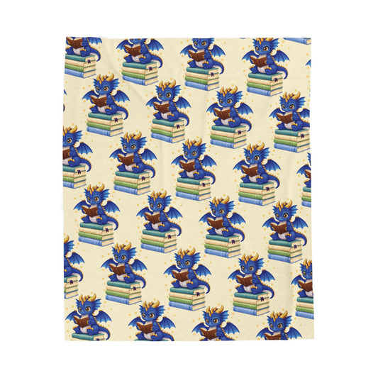 Plush Blanket of Book Dragon Bolt