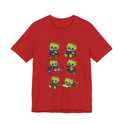 Cute Reading Zombie Tee — Cartoon Zombie Reading Books for book lovers