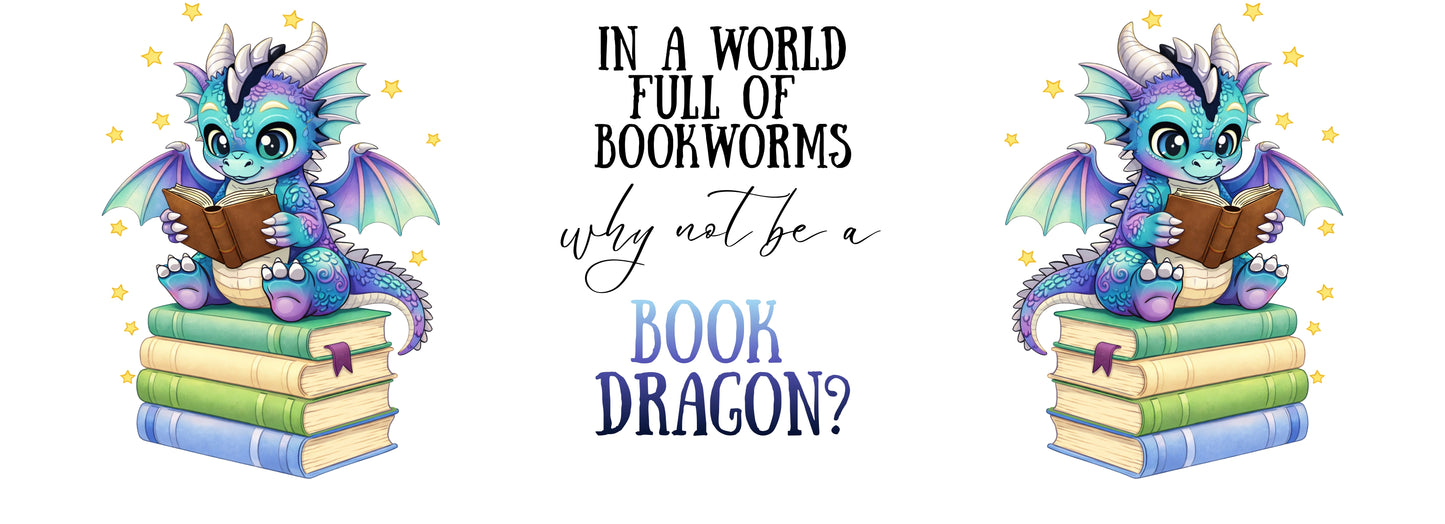 Book Dragon 12oz Stainless Steel Tumbler