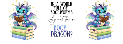 Book Dragon 12oz Stainless Steel Tumbler