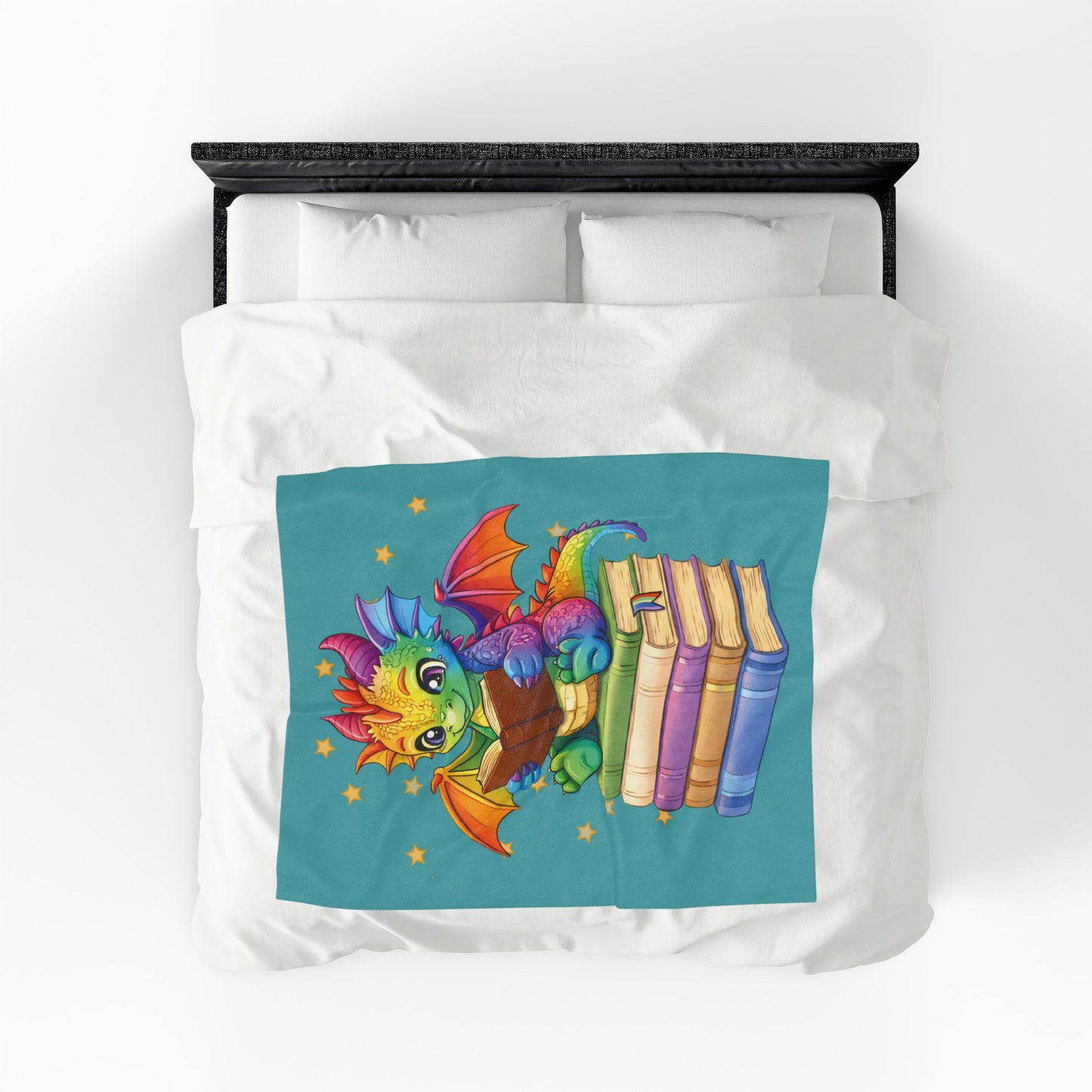 Plush Blanket of Book Dragon Jellybean