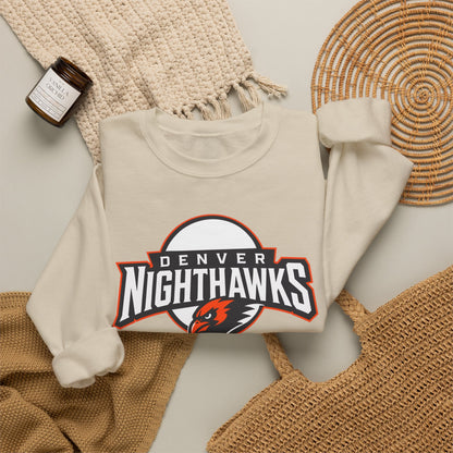 Denver Nighthawks Crewneck Sweatshirt – Vintage Sports Logo Pullover