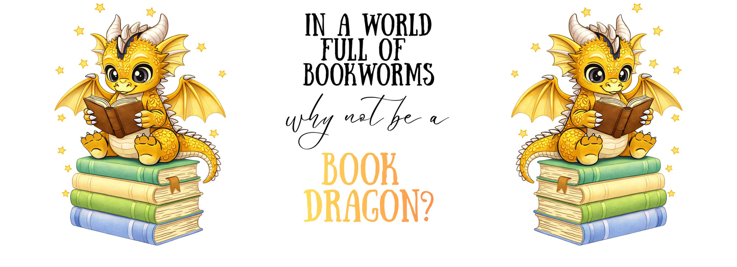 Book Dragon 12oz Stainless Steel Tumbler
