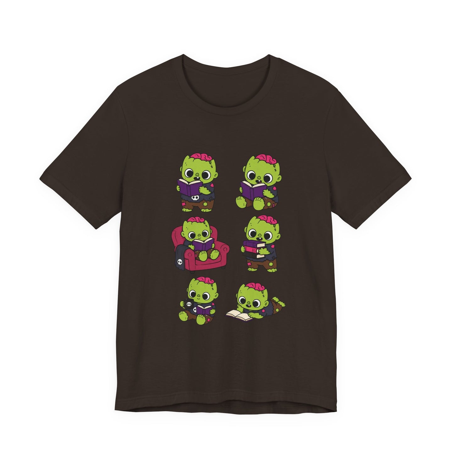 Cute Reading Zombie Tee — Cartoon Zombie Reading Books for book lovers