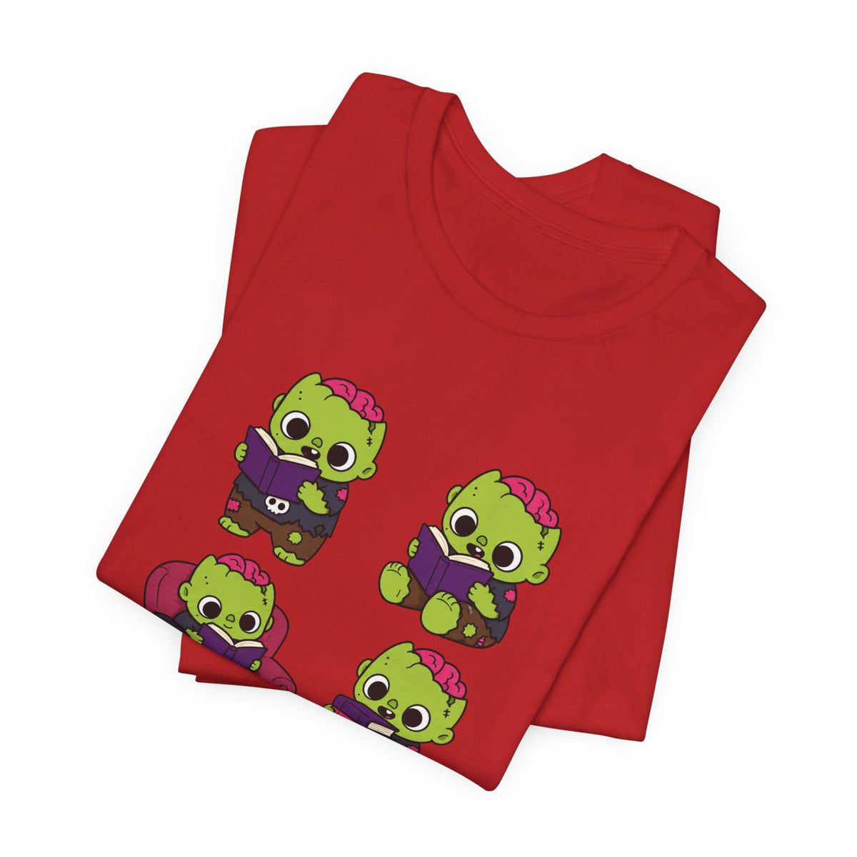 Cute Reading Zombie Tee — Cartoon Zombie Reading Books for book lovers