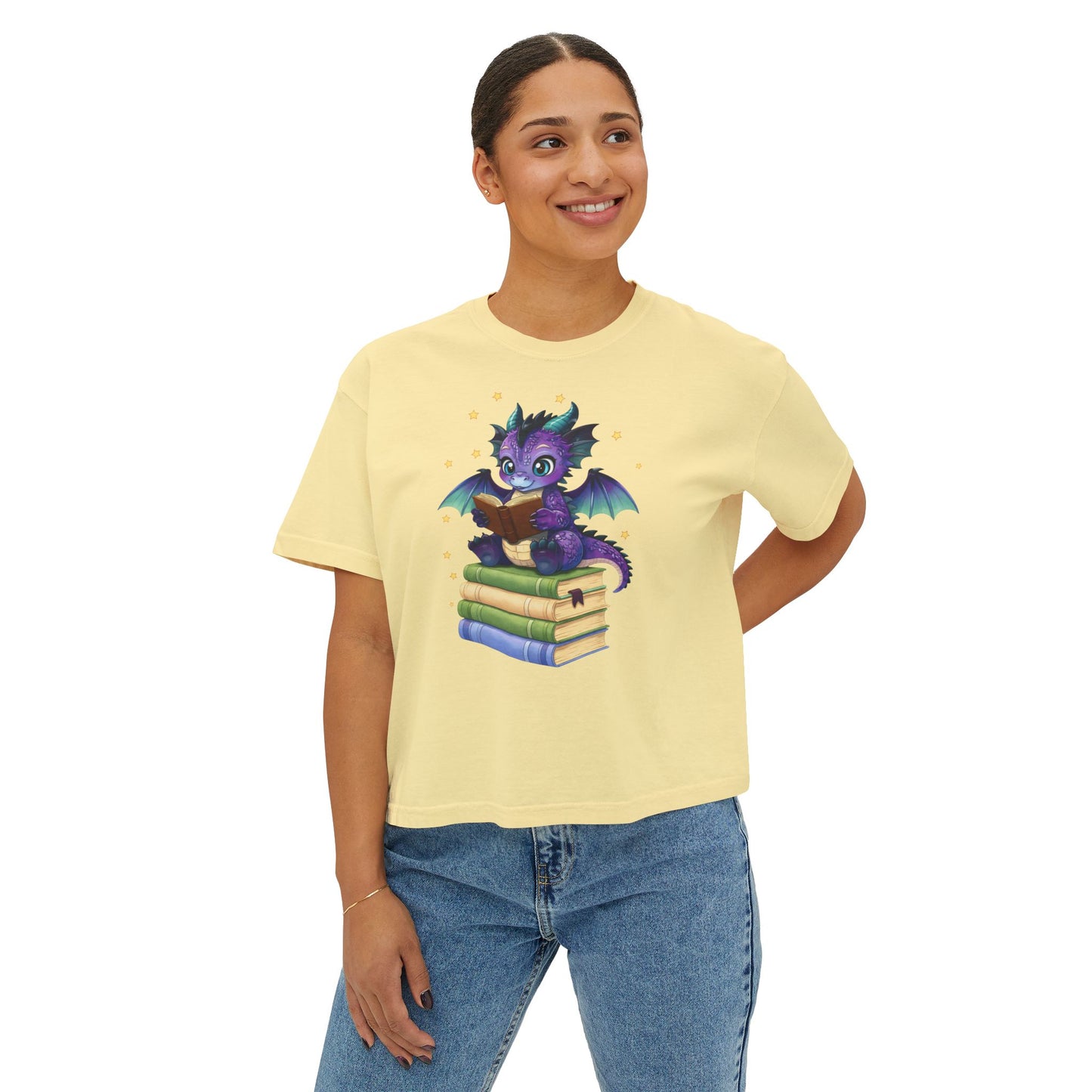Baddie Book Dragon Boxy Tee No Refunds on Clothing No Refunds