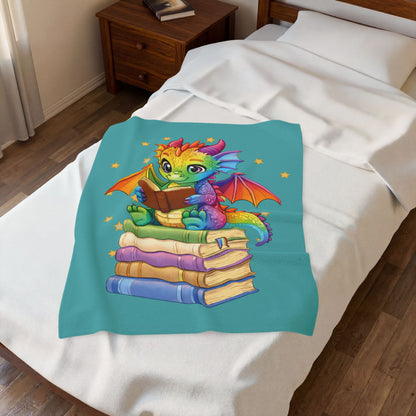 Plush Blanket of Book Dragon Jellybean