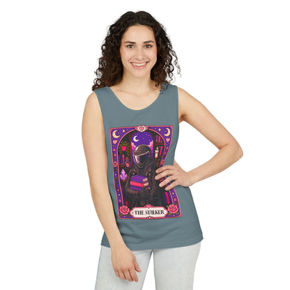 The Stalker Tarot Card, Cute Nerdy Graphic Booklover Tee  (no returns check size chart)