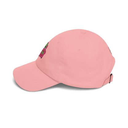 Cute Reading Zombie on Pink Armchair Embroidered Hat