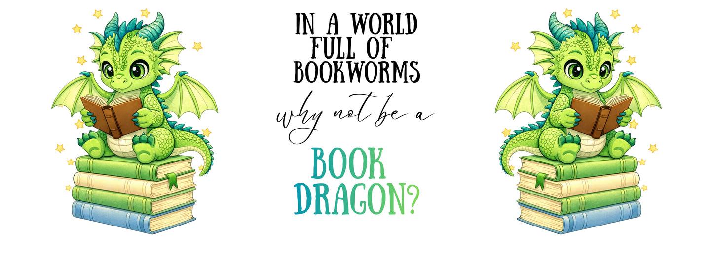 Book Dragon 12oz Stainless Steel Tumbler