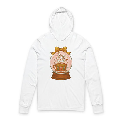 Snow Globe Bookstore  Long Sleeve Hooded Shirt