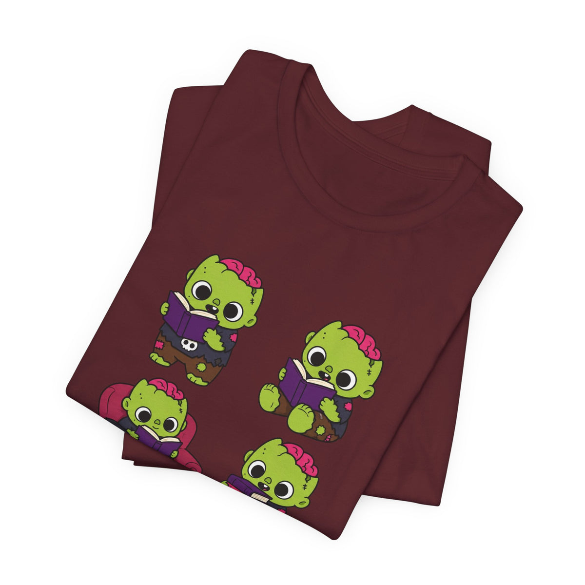 Cute Reading Zombie Tee — Cartoon Zombie Reading Books for book lovers