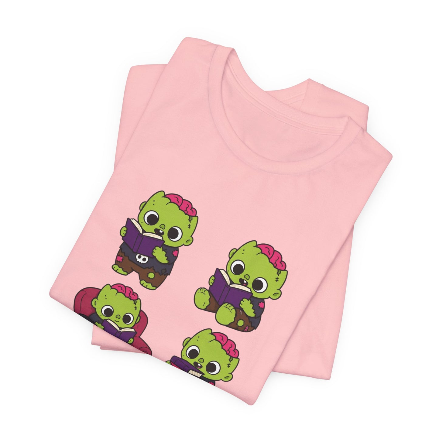 Cute Reading Zombie Tee — Cartoon Zombie Reading Books for book lovers
