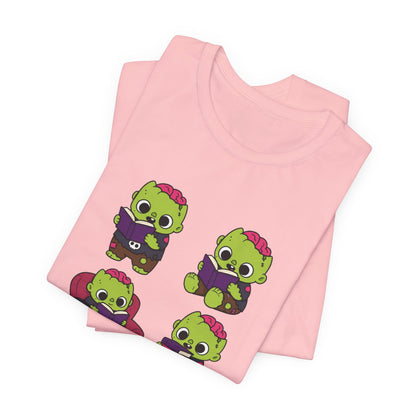 Cute Reading Zombie Tee — Cartoon Zombie Reading Books for book lovers