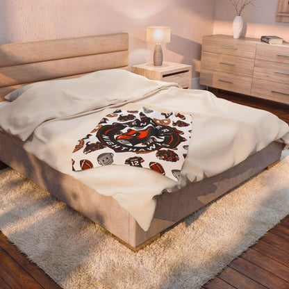Denver Nighthawks Velveteen Plush Blanket — Cozy Team Logo Throw with Game-Day Icons