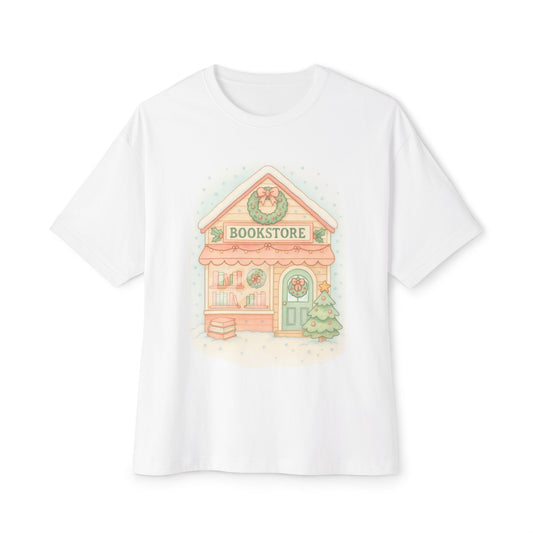 Bookstore Cottage Tee — Cozy Bookshop Graphic T-Shirt
