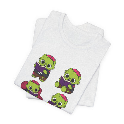 Cute Reading Zombie Tee — Cartoon Zombie Reading Books for book lovers