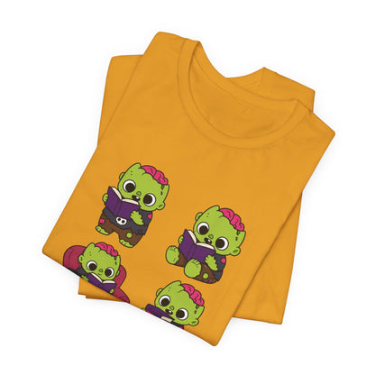 Cute Reading Zombie Tee — Cartoon Zombie Reading Books for book lovers