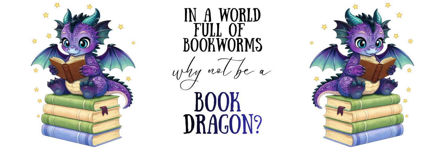 Book Dragon 12oz Stainless Steel Tumbler